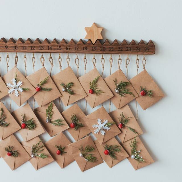 Handmade Advent Calendar For Kids, Wooden Christmas Ornaments, Gifts, Nativity Scene Set, Holiday Decoration, Activity Card - image 1