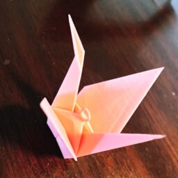 Low Poly Origami Crane Sculpture - Geometric Bird Art Japanese Inspired Decor - thumbnail 4