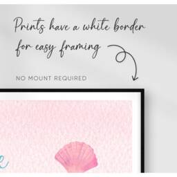 Personalised Girls Nursery Prints, Bedroom Art, Mermaid Set 3 Wall Art Prints - thumbnail 3