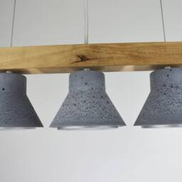 Minimalist Concrete Pendant Light Handmade Dining Room Lighting - thumbnail 3
