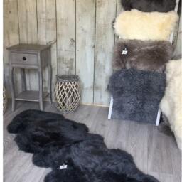 Large Dark Grey Sheepskin Rug, Double Size Throw, Australian - thumbnail 2