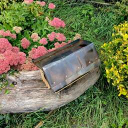 Upcycled Bird Feeder With Reclaimed Metal Roof - thumbnail 4