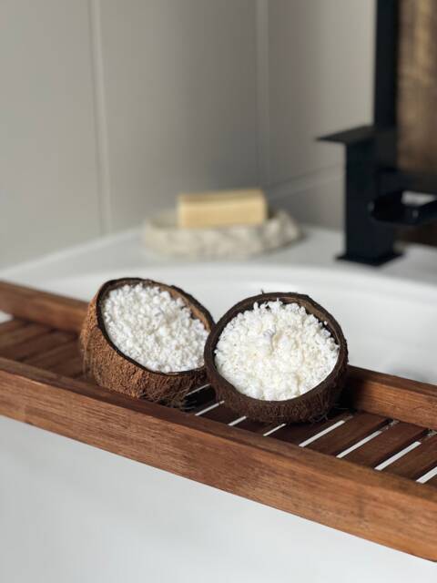 Coconut Candles in Shell - Food Lookalike Gifts Decorative House Warming Tropical Gift - image 1