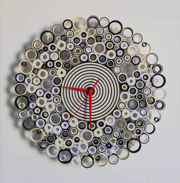 Unique Wall Clock, Housewarming Gift, Silent Clock For Modern & Minimal Decor, Paper Minimalist Art, New Home Gifts - image 1