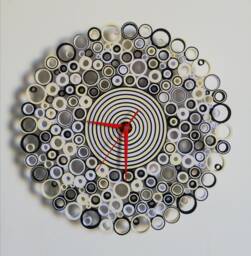 Unique Wall Clock, Housewarming Gift, Silent Clock For Modern & Minimal Decor, Paper Minimalist Art, New Home Gifts - thumbnail 1