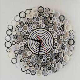 Unique Wall Clock, Housewarming Gift, Silent Clock For Modern & Minimal Decor, Paper Minimalist Art, New Home Gifts - thumbnail 2