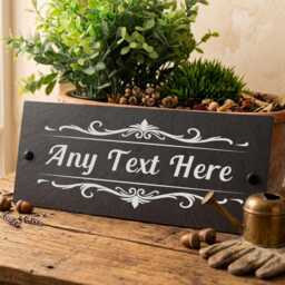 Personalised Slate House Signs Garden & Plaques Name For Outside Welcome Sign Door Wall Home Decor - thumbnail 3