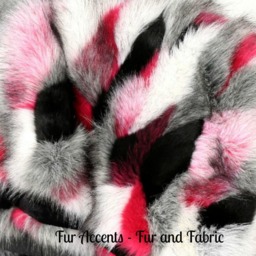 Plush Faux Fur Throw Blanket, Pink Mink Patched Bedspread, Usa - thumbnail 2