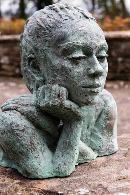 Chloe Sculpture, Full Portrait Bust, Bronze Resin By Christine Baxter - image 1