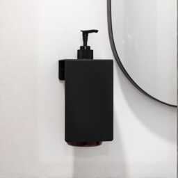 Black Stainless Steel Soap Dispenser, Modern Bathroom Accessory, Liquid Bottle Holders, Sapo