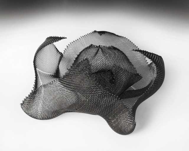 steel Wire Mesh Sculpture, Luxury Abstract Tabletop Decor, Commission - image 1
