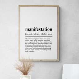Manifestation Definitions Set Of 6 Prints, Spirituality Wall Decor - thumbnail 2