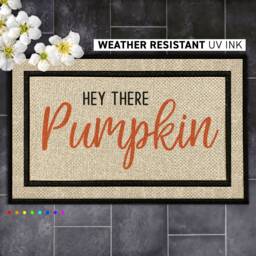 Hey There Pumpkin Doormat - Customizable Fall Decor For Your Front Porch - thumbnail 1
