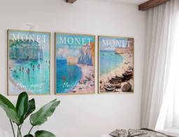 Claude Monet Set Of 3 Posters, Art Prints, Floral Wall Decor, Housewarming Gift Idea, Exhibition Prints - thumbnail 1