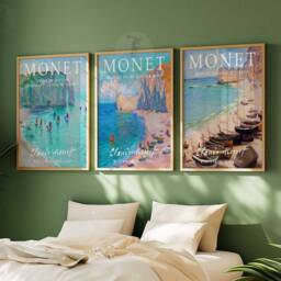 Claude Monet Set Of 3 Posters, Art Prints, Floral Wall Decor, Housewarming Gift Idea, Exhibition Prints - thumbnail 3