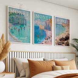 Claude Monet Set Of 3 Posters, Art Prints, Floral Wall Decor, Housewarming Gift Idea, Exhibition Prints - thumbnail 2
