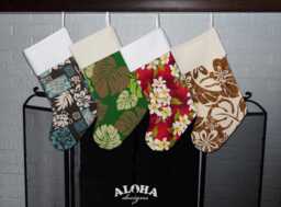 Christmas Stocking - Hawaiian Fabric Personalized
