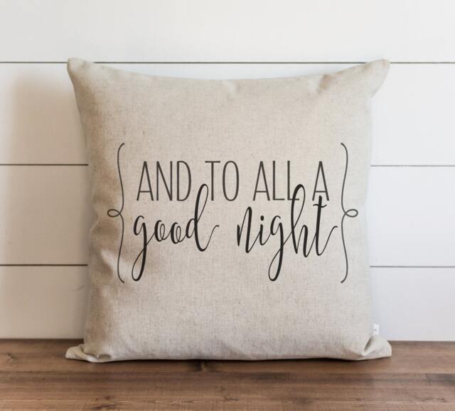 And To All A Good Night 20 X Pillow Cover // Christmas Holiday Throw Gift Accent - image 1