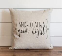 And To All A Good Night 20 X Pillow Cover // Christmas Holiday Throw Gift Accent - thumbnail 1