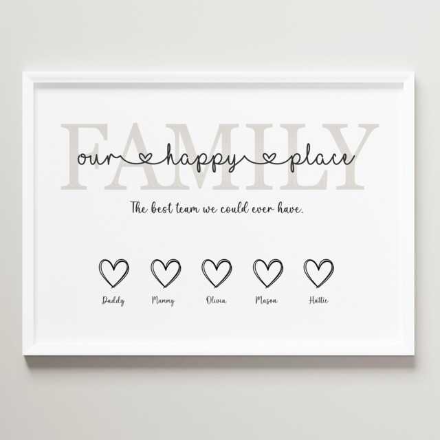 Personalised Family Print Gift - New Home Unframed - image 1