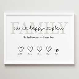 Personalised Family Print Gift - New Home Unframed - thumbnail 2