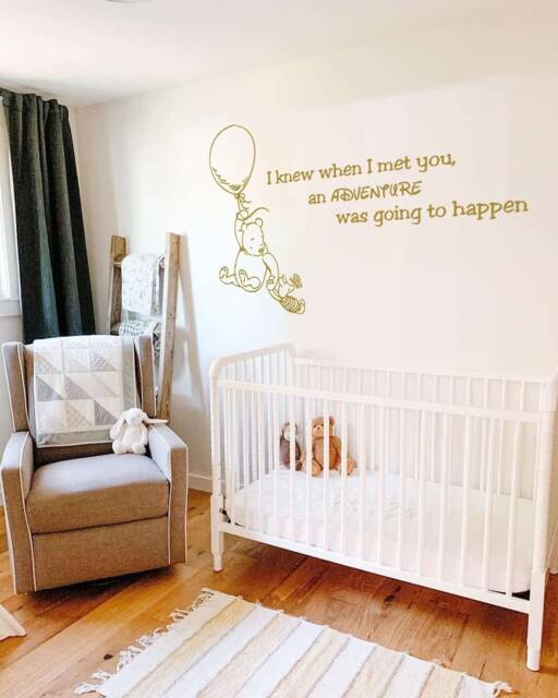 Winnie The Pooh Quote Wall Decal Vinyl Sticker Decals Quotes Adventure Decor Nursery Baby Room Art Kids Playroom X4 - image 1
