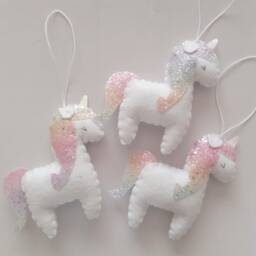 Unicorn Decoration, Unicorn Room, Gifts, Stocking Fillers, Nursery Decor, Gifts For Girls, Wall Hanging, Pastel Unicorns, Bedroom - thumbnail 2