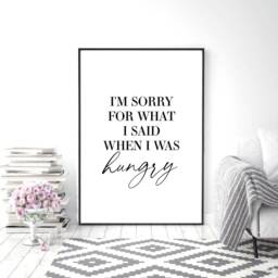 Kitchen Print - Prints Food Wall Art Funny Hungry Decor Home - thumbnail 2