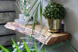"Custom Size 47""-78""- Rustic Handmade Wooden Floating Shelves - Chunky Live Edge Mango Wood Shelf Depth 6""/9" - thumbnail 1