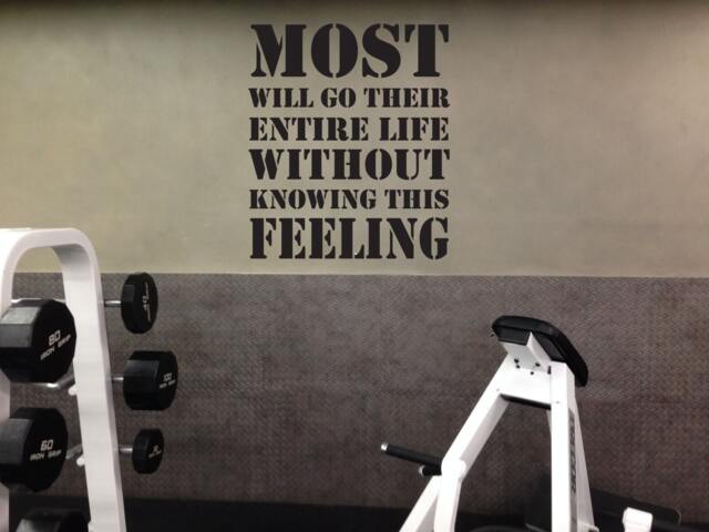 Fitness Wall Sticker, Motivation Gym Decal, Most Will Go Their Entire Life Without Knowing This Feeling - image 1