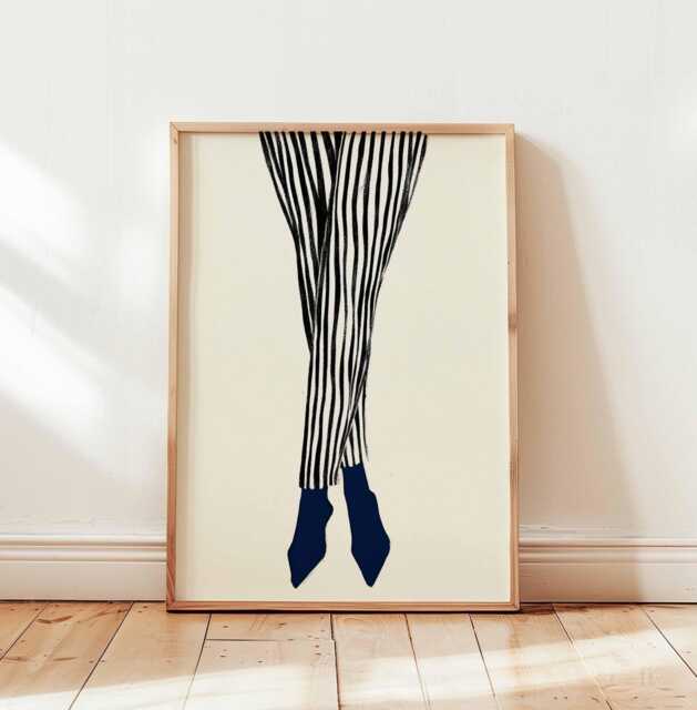High Heels Fashion Poster, Modern Minimalist Wall Art Print, Bold Woman Style Illustration, Chic Heel Decor For Bedroom Or Closet - image 1