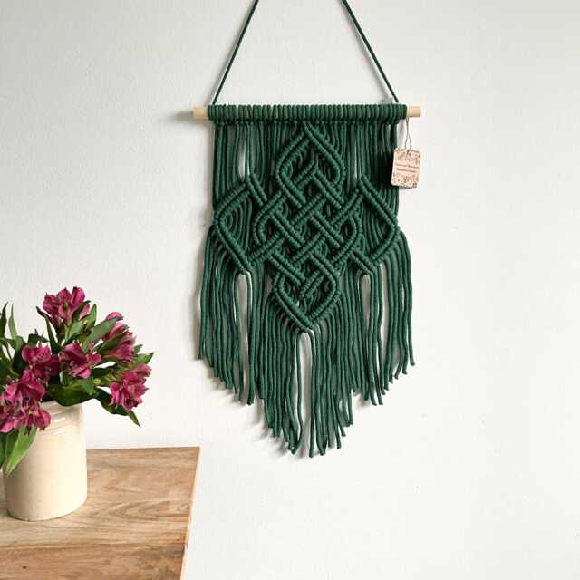 Celtic Wall Decor, Dark Green Irish Tapestry, Made in Ireland - image 1