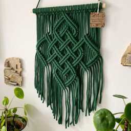 Celtic Wall Decor, Dark Green Irish Tapestry, Made in Ireland - thumbnail 2