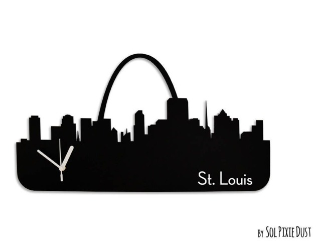 st. Louis Skyline - Silhouette Wall Clock - image 1