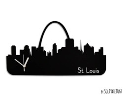 st. Louis Skyline - Silhouette Wall Clock - thumbnail 1