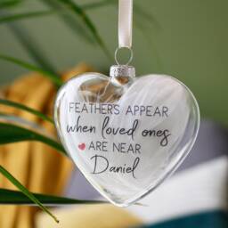 Feathers Appear When Loved Ones Are Near - Memory Christmas Decoration Feather Bauble Gift in Of Rip Bauble - thumbnail 4