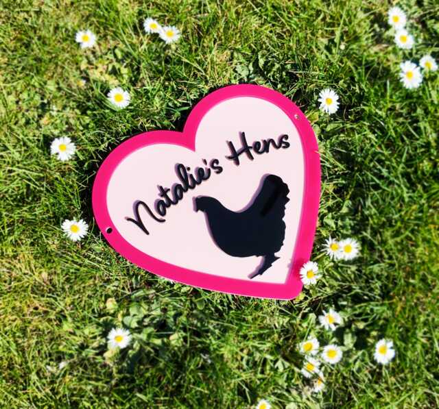 Custom Name Hen House Sign Acrylic Chicken Coop Decor - image 1