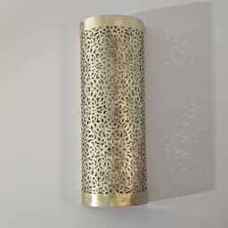 Moroccan Brass Wall Sconce Handcrafted Lamp - thumbnail 4