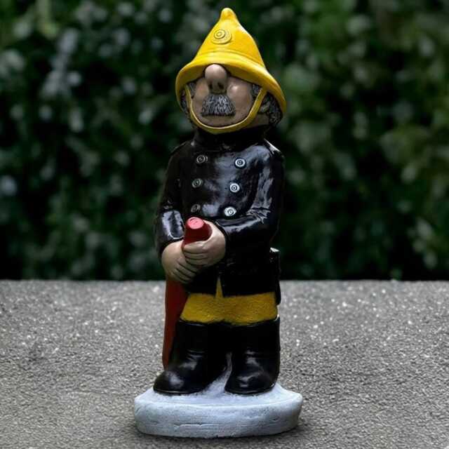 Funny Firefighter Garden Statue Cute Fireman Figurine Concrete & Home Sculpture Outdoor Humor Decor Gift For Lover Gift - image 1