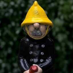 Funny Firefighter Garden Statue Cute Fireman Figurine Concrete & Home Sculpture Outdoor Humor Decor Gift For Lover Gift - thumbnail 2