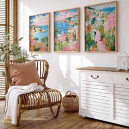 Set Of 3 Bermuda Poster, Beach Island Ocean Tropical Caribbean Wall Decor, Art Print - thumbnail 4