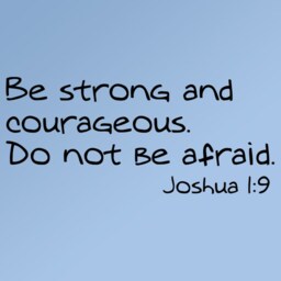 Be Strong & Courageous Vinyl Wall Decal. Joshua 19 Biblical Decor, Nursery Childrens Church - thumbnail 2