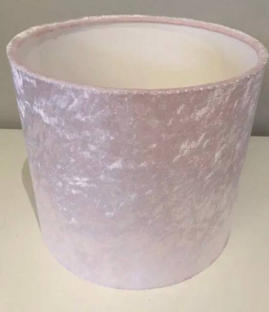 Handmade Lampshade in A Beautiful Baby Pink Colour Velvet Fabric, Various Sizes Available, Ceiling Or Table/Floor Lamp Options - image 1