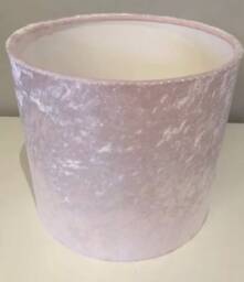 Handmade Lampshade in A Beautiful Baby Pink Colour Velvet Fabric, Various Sizes Available, Ceiling Or Table/Floor Lamp Options - thumbnail 1