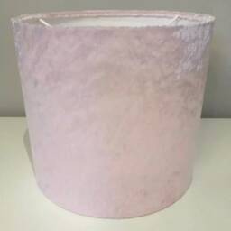 Handmade Lampshade in A Beautiful Baby Pink Colour Velvet Fabric, Various Sizes Available, Ceiling Or Table/Floor Lamp Options - thumbnail 2