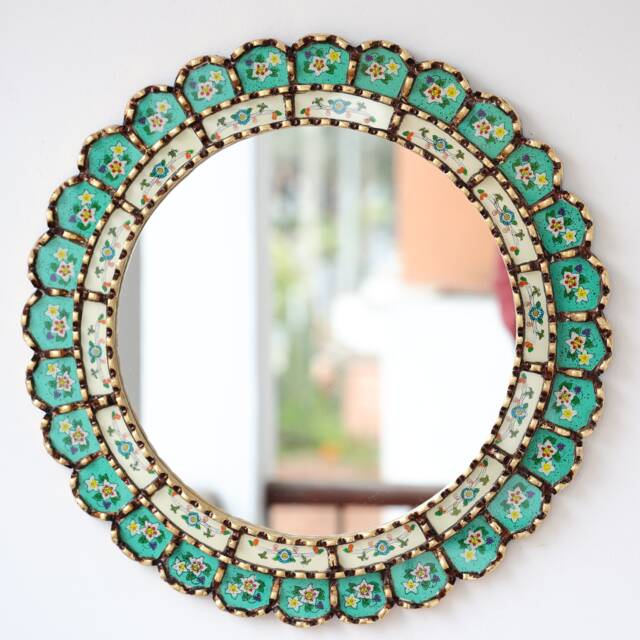 "Peruvian Mirrors ""Harmonious Turquoise 45 cm" - image 1
