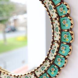"Peruvian Mirrors ""Harmonious Turquoise 45 cm" - thumbnail 3