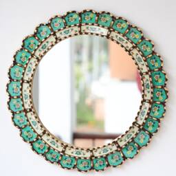 "Peruvian Mirrors ""Harmonious Turquoise 45 cm"
