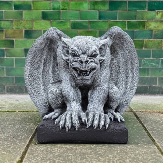 Stone Gargoyle Statue For Garden Monster Scary Figurine Outdoor Ornament Yard Creature Concrete Sculpture Gothic Gremlin Decoration - image 1