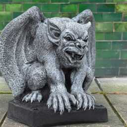 Stone Gargoyle Statue For Garden Monster Scary Figurine Outdoor Ornament Yard Creature Concrete Sculpture Gothic Gremlin Decoration - thumbnail 2